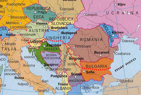 Romania mappa europa
