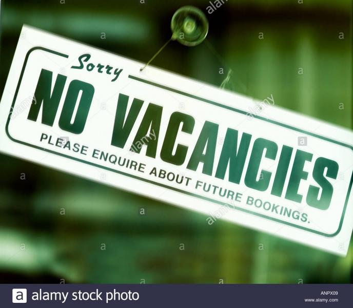 no vacancies