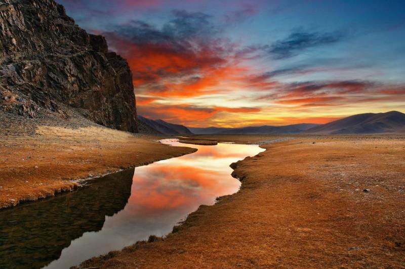 Mongolia sunset